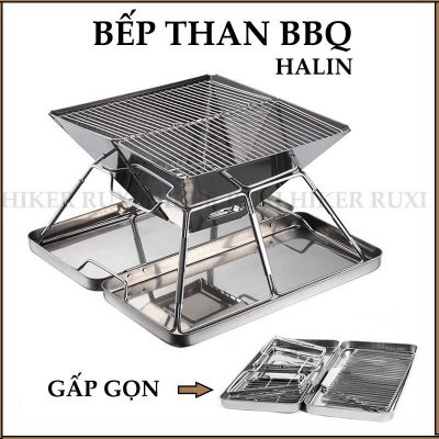 Bếp nướng than hoa ngoài trời cao – Bếp Nướng BBQ Không Khói Inox 304 – Cỡ vừa cho 4 đến 6 người 31x31cm