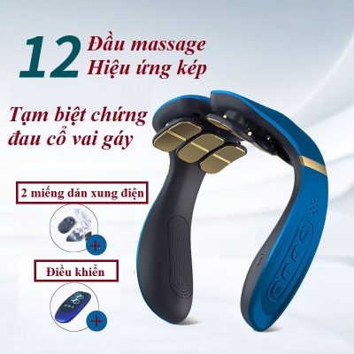 Máy Massage Cổ Vai Gáy GJ-6688 Chính Hãng [12 Đầu Mát Xa Điện Cực] – Thiết bị Mát Xa Thông Minh